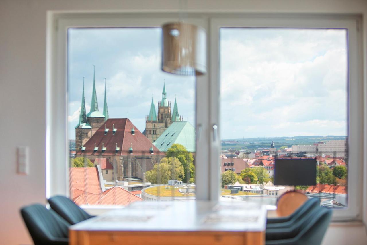 At The Top - Penthouse Ueber Den Daechern Der Stadt Erfurt Eksteriør bilde